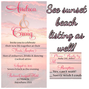 Beach bridal Shower Invitations