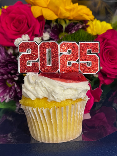 graduation cupcake toppers class of 2025 custom school colors 