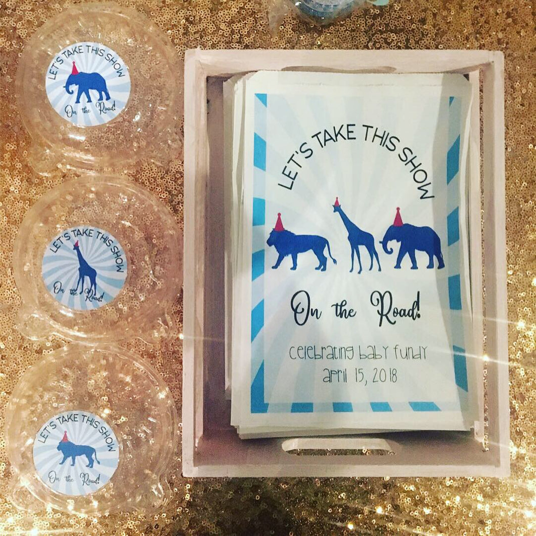 Party Animal Favor Labels or tags
