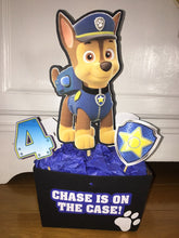 Load image into Gallery viewer, paw patrol centerpieces - chase party decor - marshall birthday - rubble - rocky - skye - zuma -