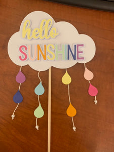 Hello sunshine cake toppers