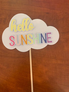Hello sunshine cake toppers