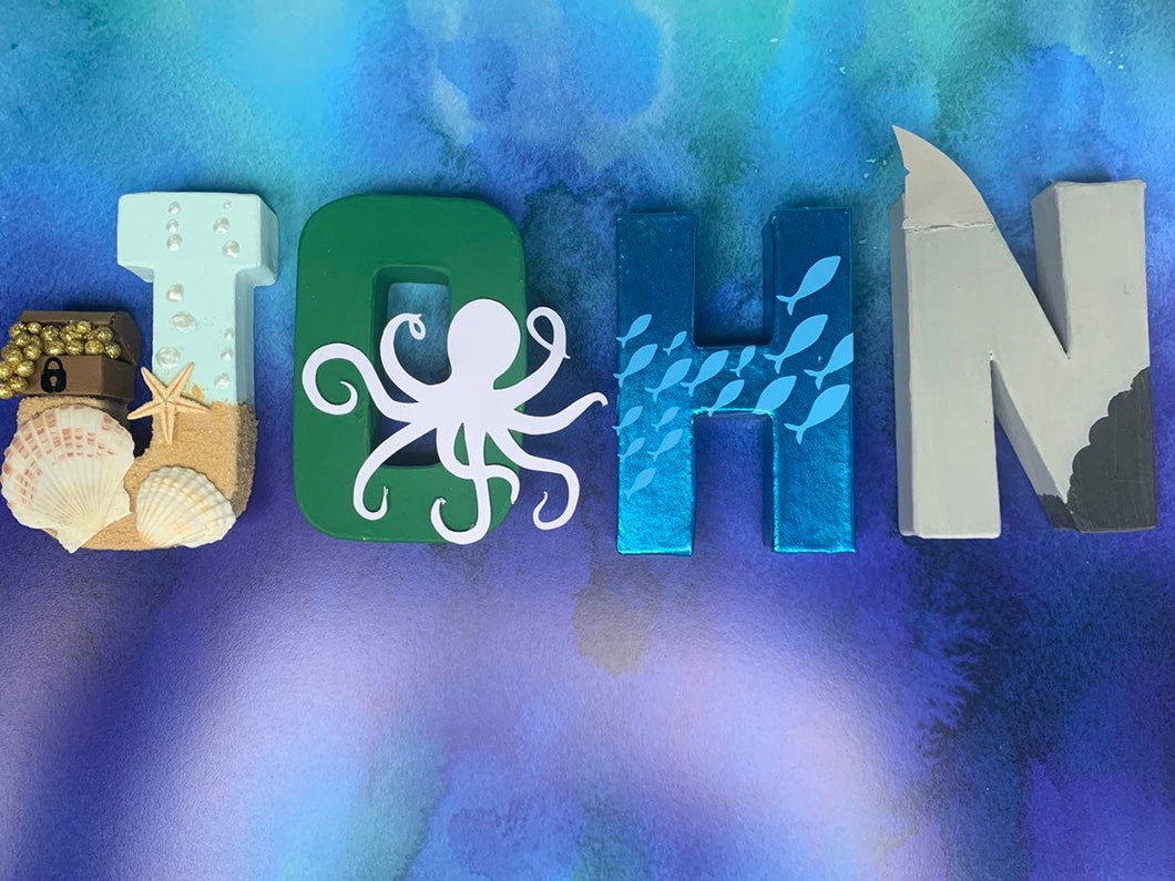 Under the Sea Stand up letters