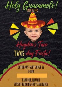 Taco Twos-Day Invitations