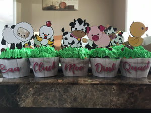 Farm Animal Cupcake Wrappers