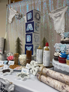 Cold outside Baby Shower Block Centerpiece