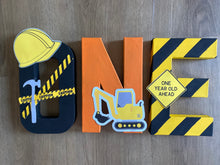 Load image into Gallery viewer, Construction theme Stand Up Letter