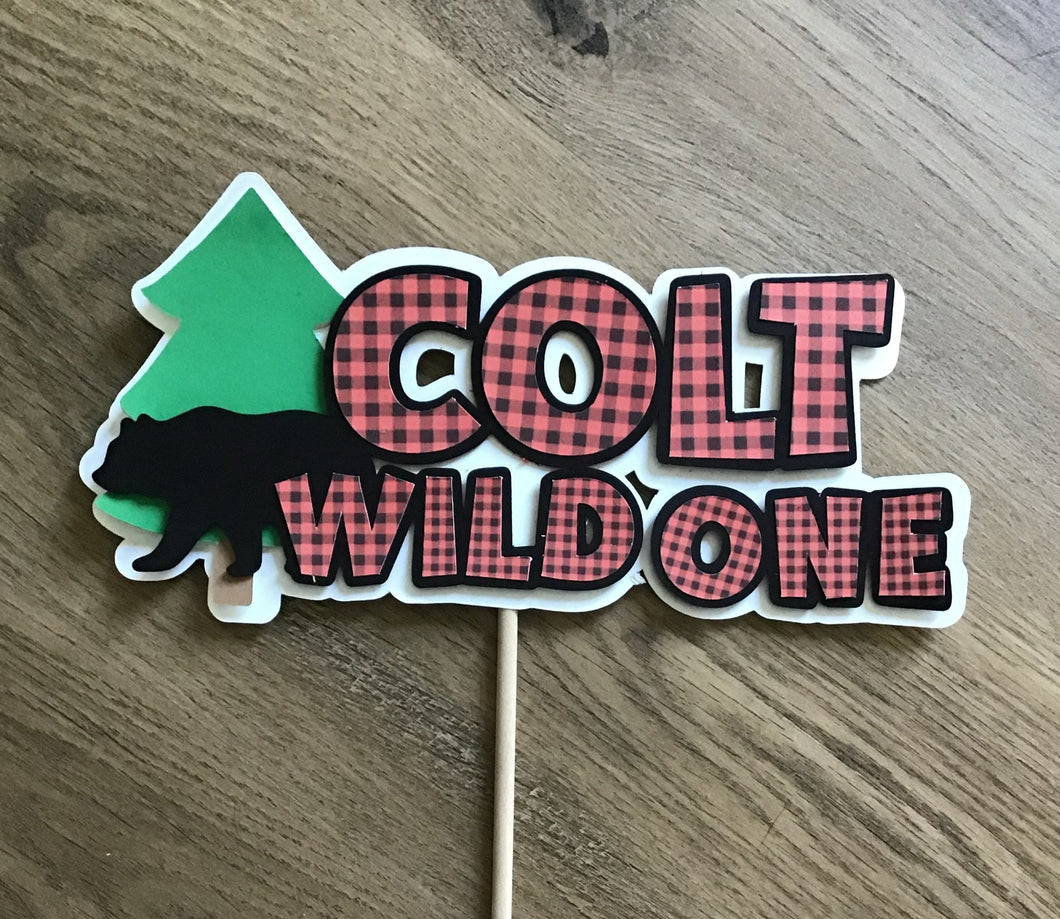 Wild one lumber Jack cake topper