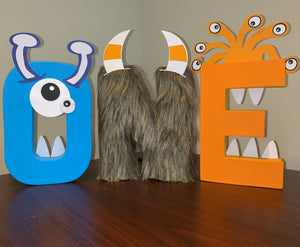 Monster Themed Stand Up Letters