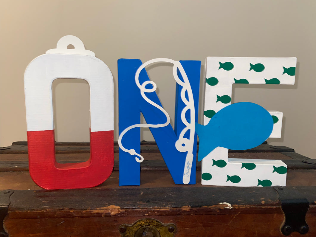 Fishing theme Stand Up Letters
