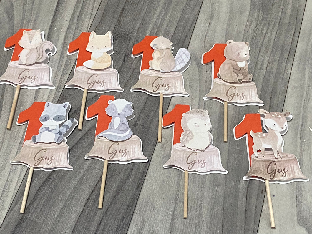 Woodland Cupcake Toppers
