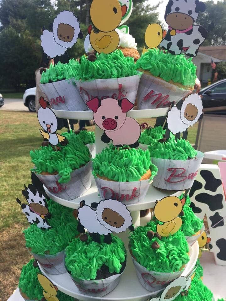 Farm Animal Cake or Cupcake Topper
