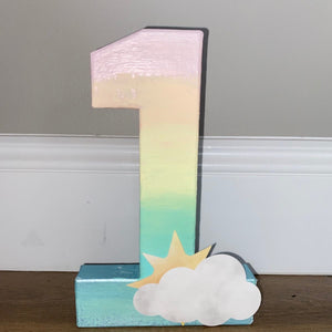 Rainbow Theme Stand Up Letters