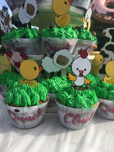 Farm Animal Cake or Cupcake Topper