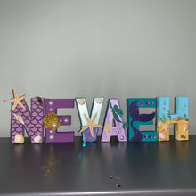 Load image into Gallery viewer, Mermaid Theme Stand Up Letters