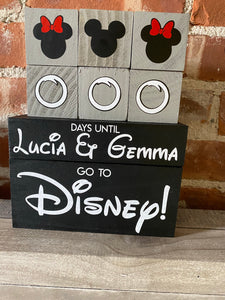 Disney trip countdown block sets