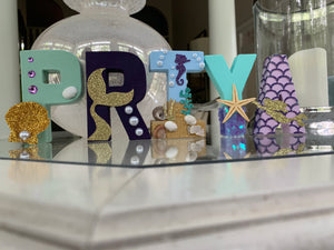 Mermaid Theme Stand Up Letters
