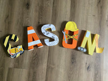 Load image into Gallery viewer, Construction theme Stand Up Letter