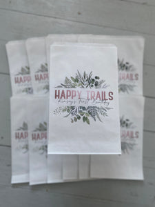 Woodland happy trails favor bags