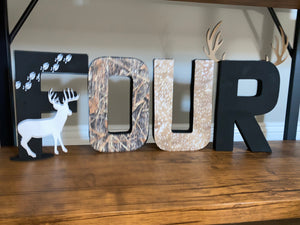 Hunting theme Stand Up Letter