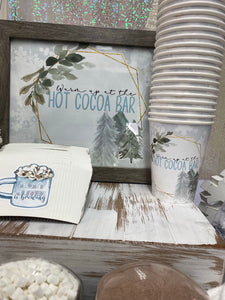 Hot cocoa bar hot cups and sleeves