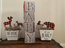 Load image into Gallery viewer, Outdoor adventure Baby Shower Block Centerpiece