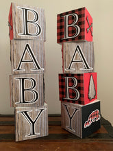 Load image into Gallery viewer, Outdoor adventure Baby Shower Block Centerpiece