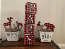 Load image into Gallery viewer, Outdoor adventure Baby Shower Block Centerpiece