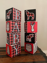 Load image into Gallery viewer, Outdoor adventure Baby Shower Block Centerpiece