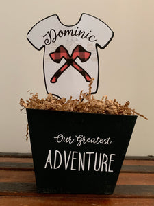 Outdoor Adventure Onesie Centerpieces