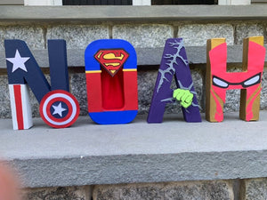 Superhero Theme Stand Up Letters